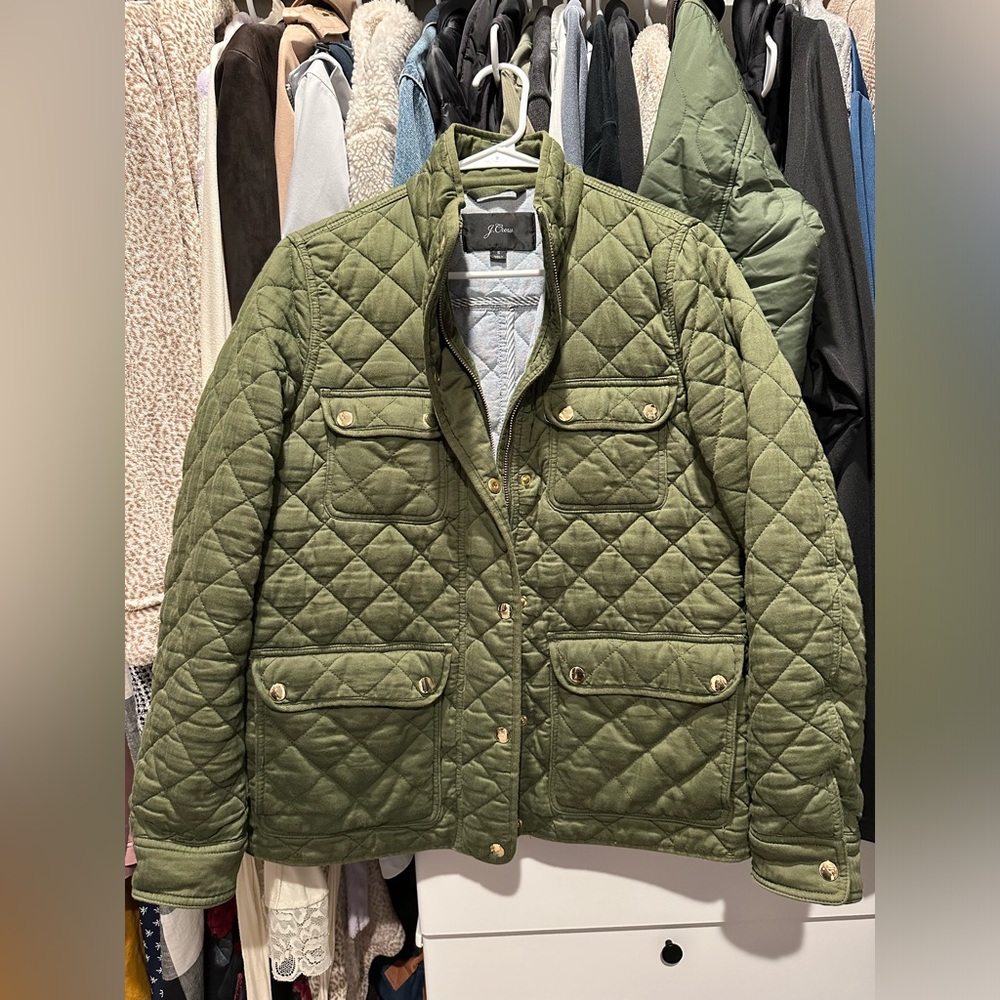 J. Crew quilted jacket.